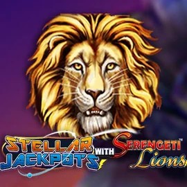 Stellar Jackpots with Serengeti Lions logo by Lightning Box Game Lizaro Casino