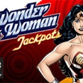 Wonder Woman Jackpots slot logo by Amaya at Lizaro Casino